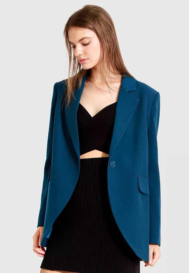 Women's best sale teal blazer