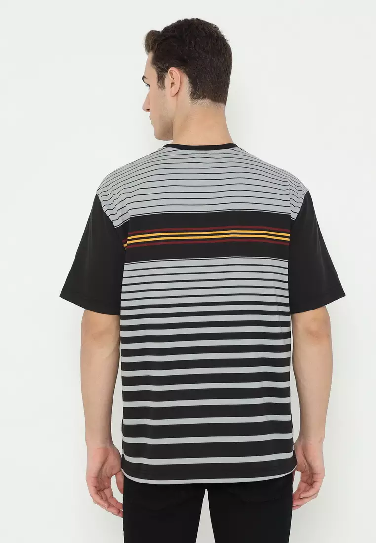 POLICE T-Shirt Salur Bordir Cotton Premium Tebal Pria