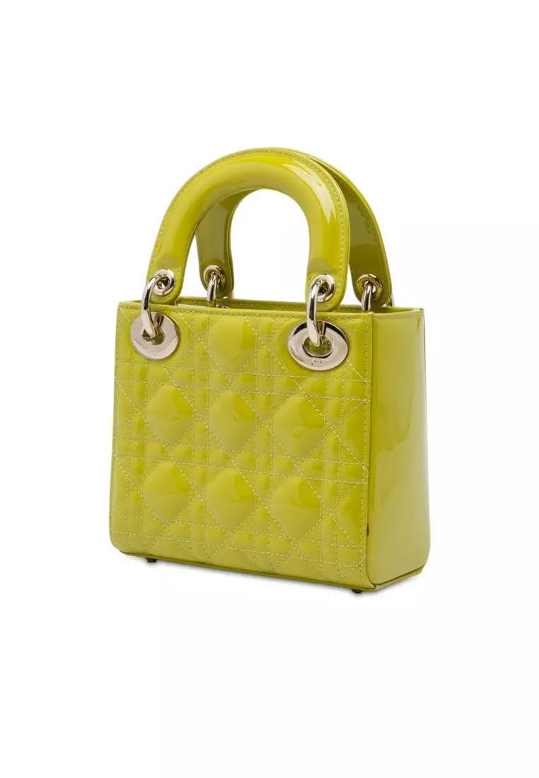 Pre-Loved Dior Mini Patent Cannage Lady Dior