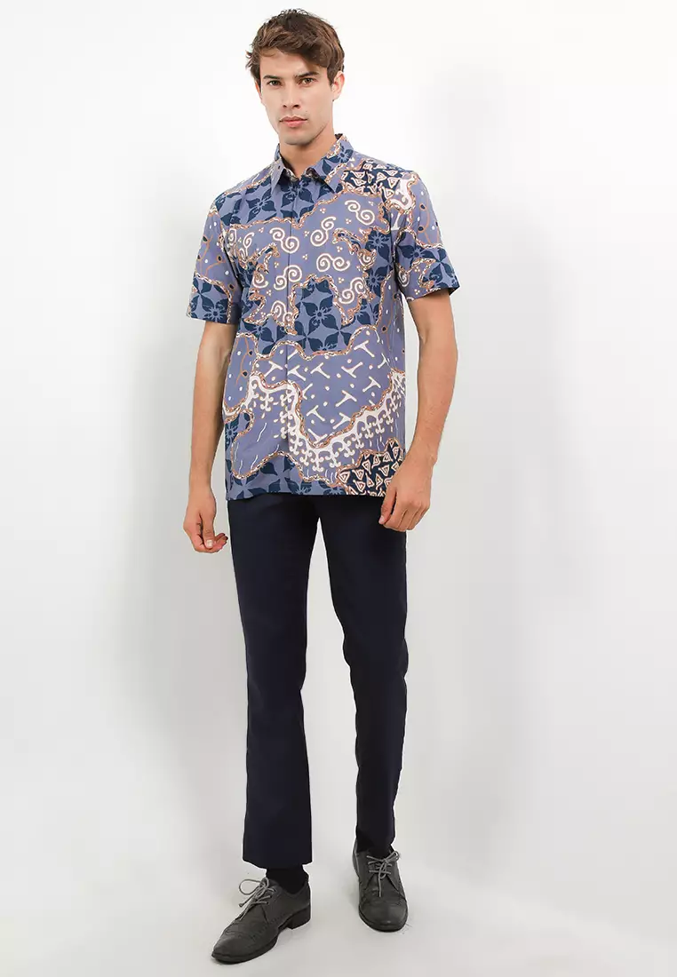 Alfred Shirt Kemeja Batik Katun Lengan Pendek