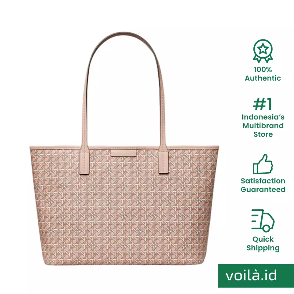 Tory burch tote hot sale bag with zipper