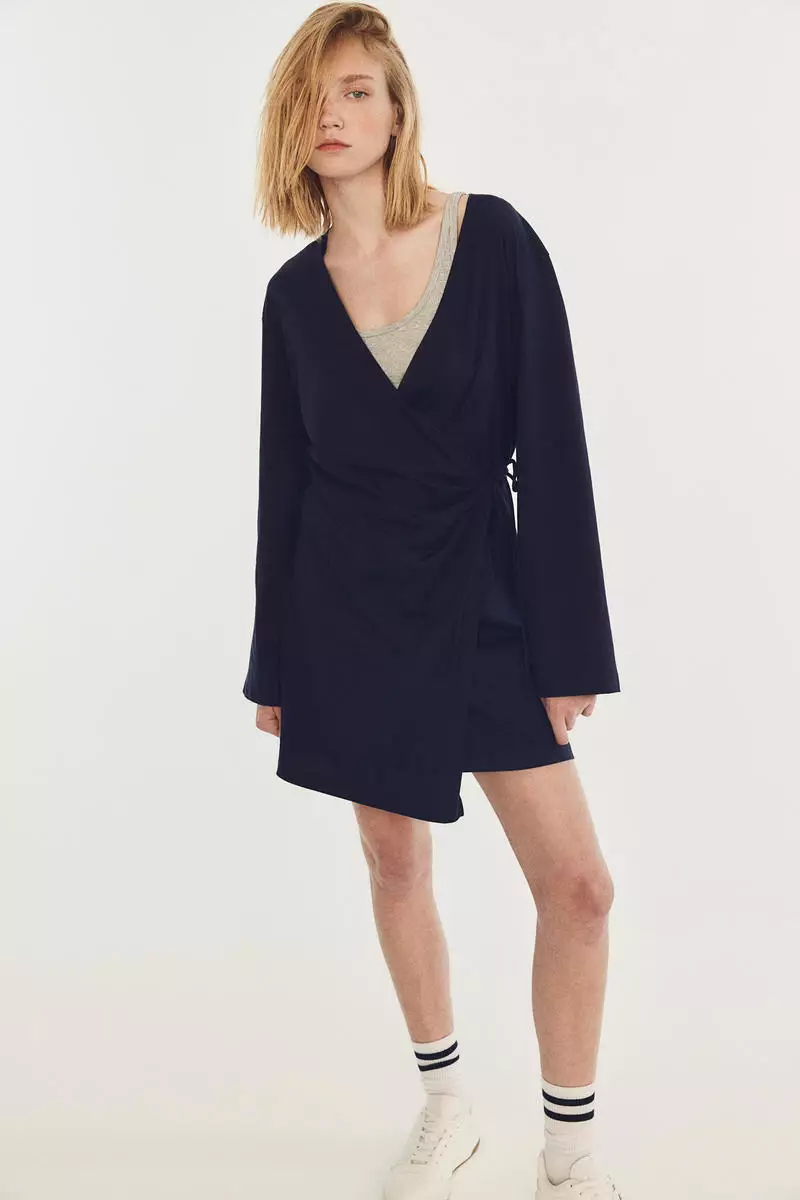 H&m jersey wrap dress 2025