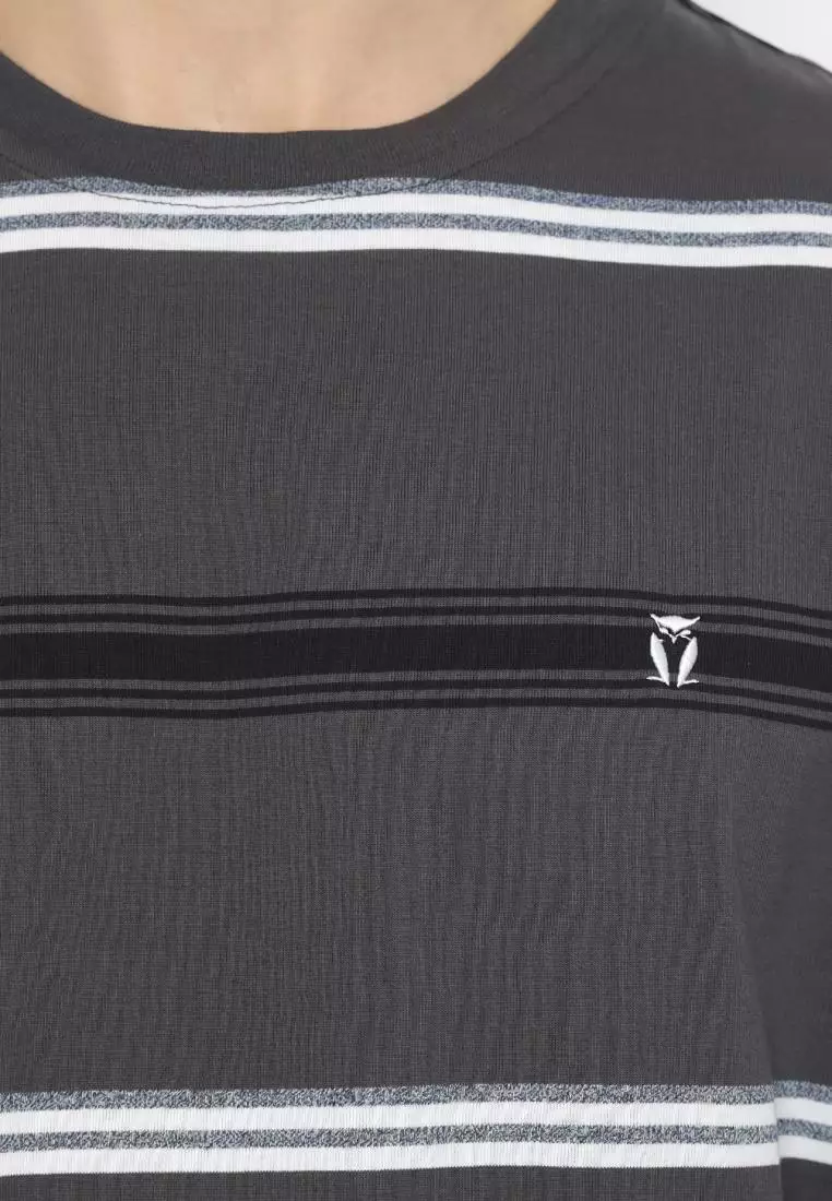MATSUDA T Shirt Pria Kaos Stripe Motosu