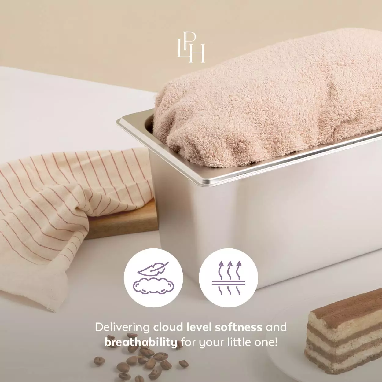 Little Palmerhaus - Kottn Towel 1.0 (Handuk Bayi & Anak) Tiramisu