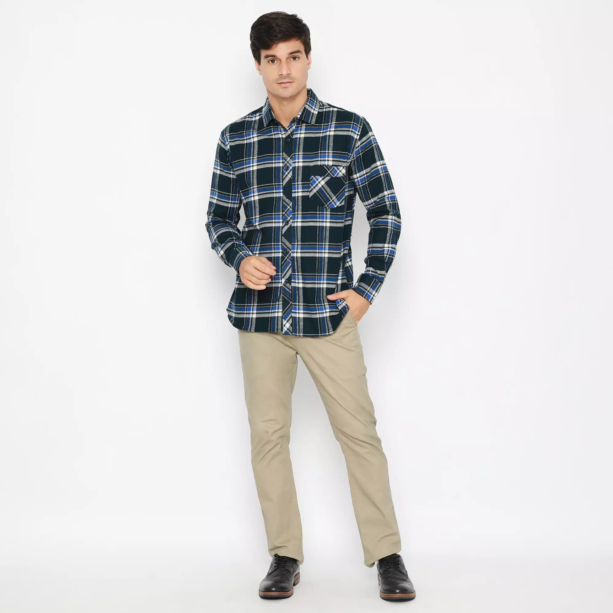 Platini Kemeja Flanel Pria Lengan Panjang 76161