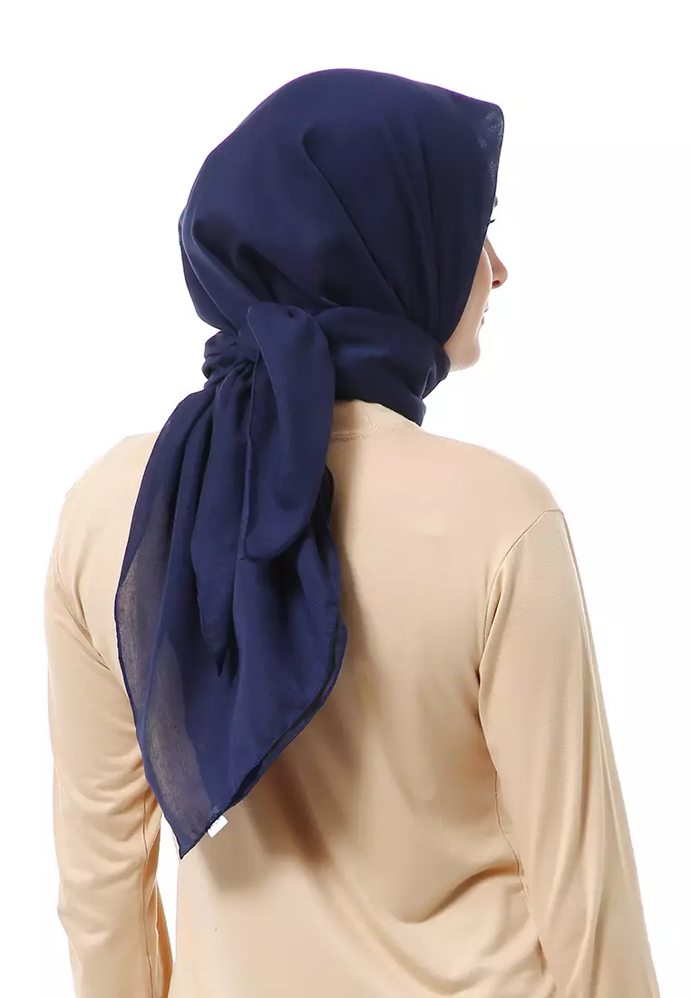 Vierra Jilbab Segiempat Paris Polos Premium Best Style - Navy