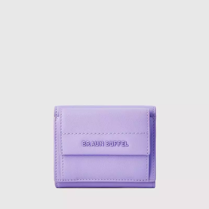 BRAUN BUFFEL PAN 3 FOLD SMALL WALLET WITH EXTERNAL COIN COMPARTMENT