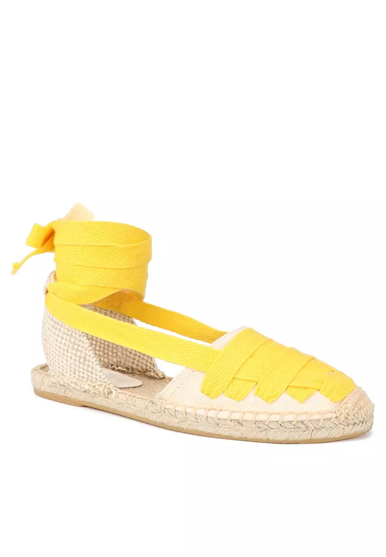 綁帶帆布草編麻底涼鞋 HB877