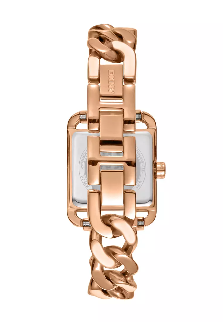 DKNY City Glitz  Rose Gold Stainless Steel Analog Quartz Watch For Women DK1L080M0035