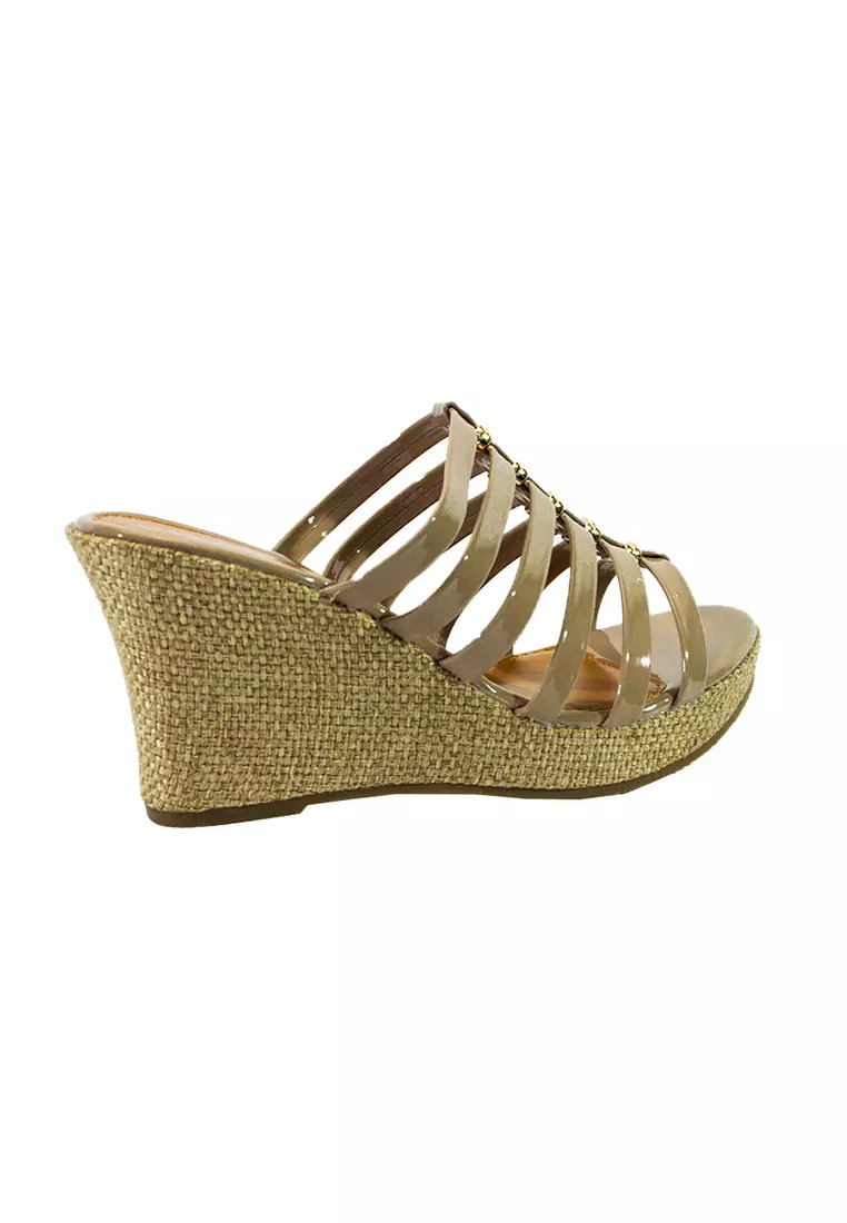 Women's Wedge Sandals LX 27890 Taupe C61