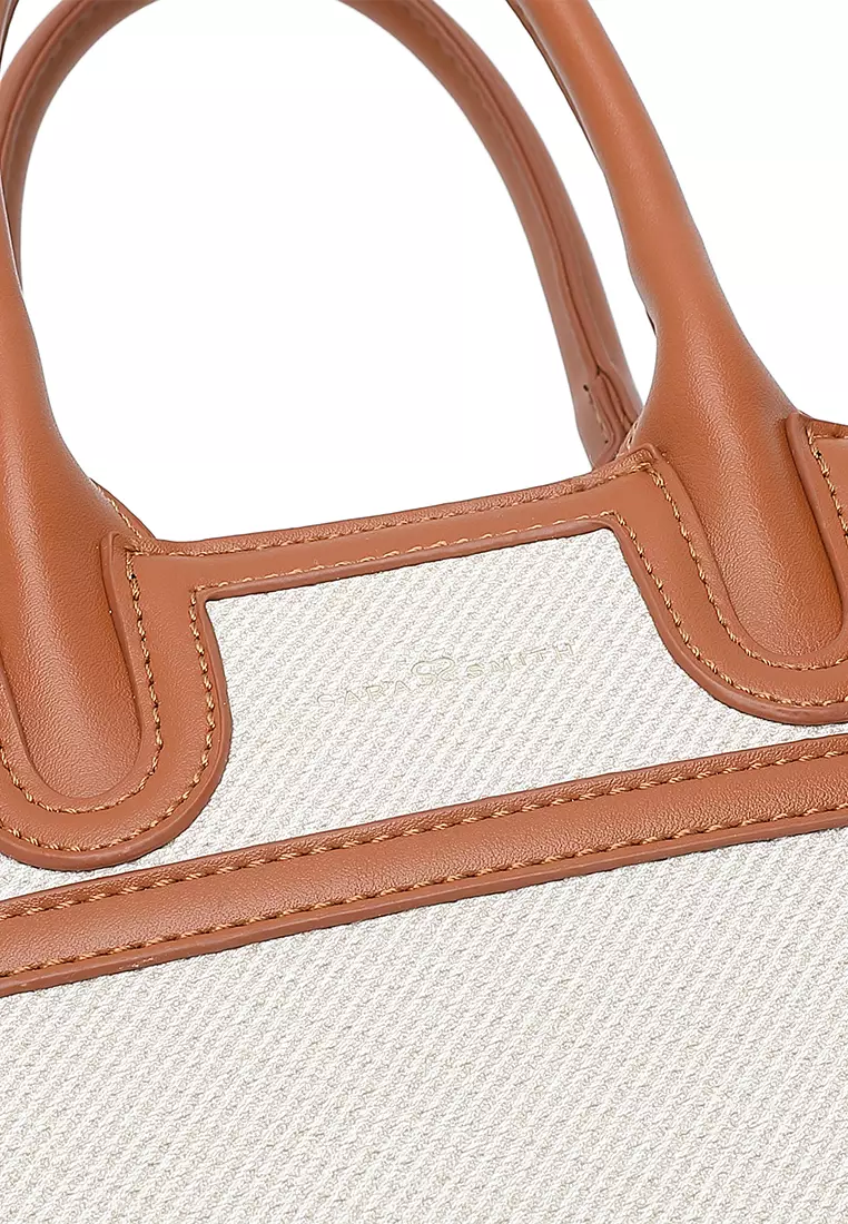 Women's Top Handle Bag / Sling Bag / Crossbody Bag / Shoulder Bag - Off White