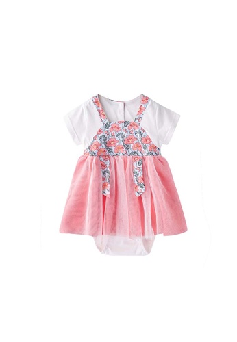 Little Kooma pink [BG03] Baby Girl Cheongsam Splicing Bodysuit Dress 58888KA06F8F3EGS_1