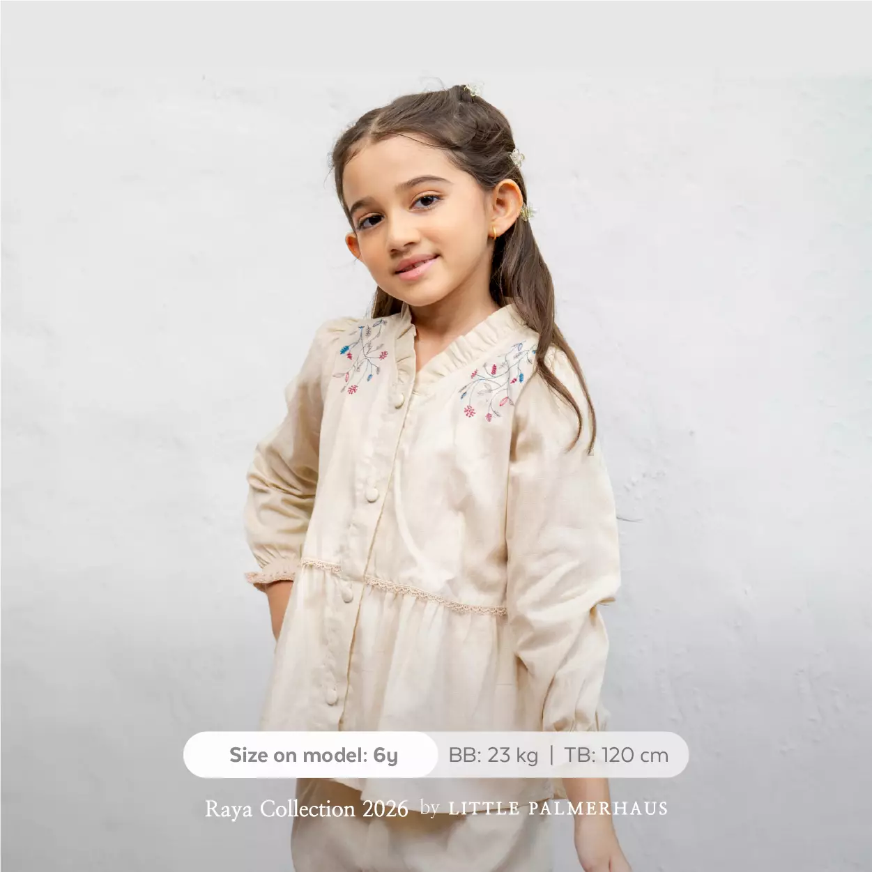 Little Palmerhaus - Baju Lebaran 2026 - Rihla Girl Attire Set (Setelan Baju Muslim Anak Perempuan) Blue