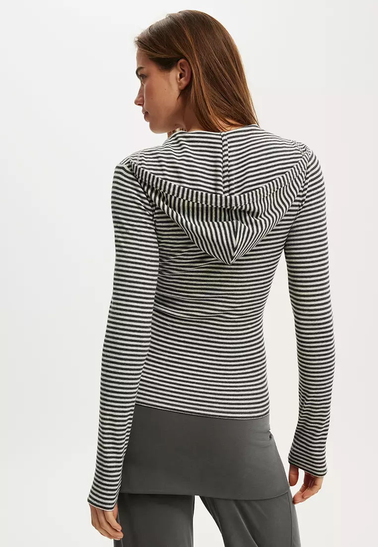Hooded Blake Henley Long Sleeves Top