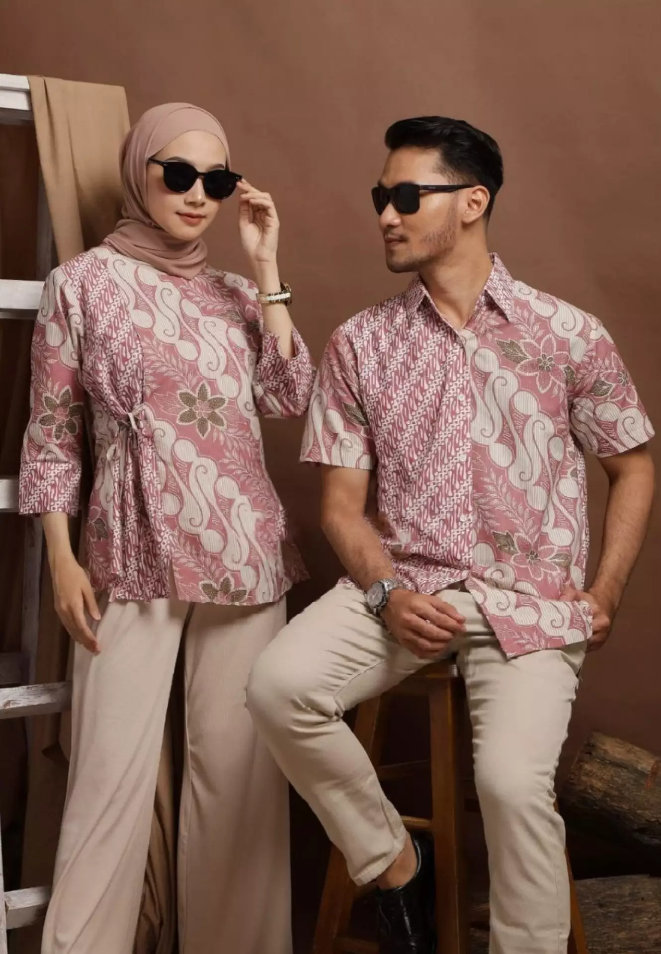 Blouse Batik Sumitra Pink Premium Elegant B.K