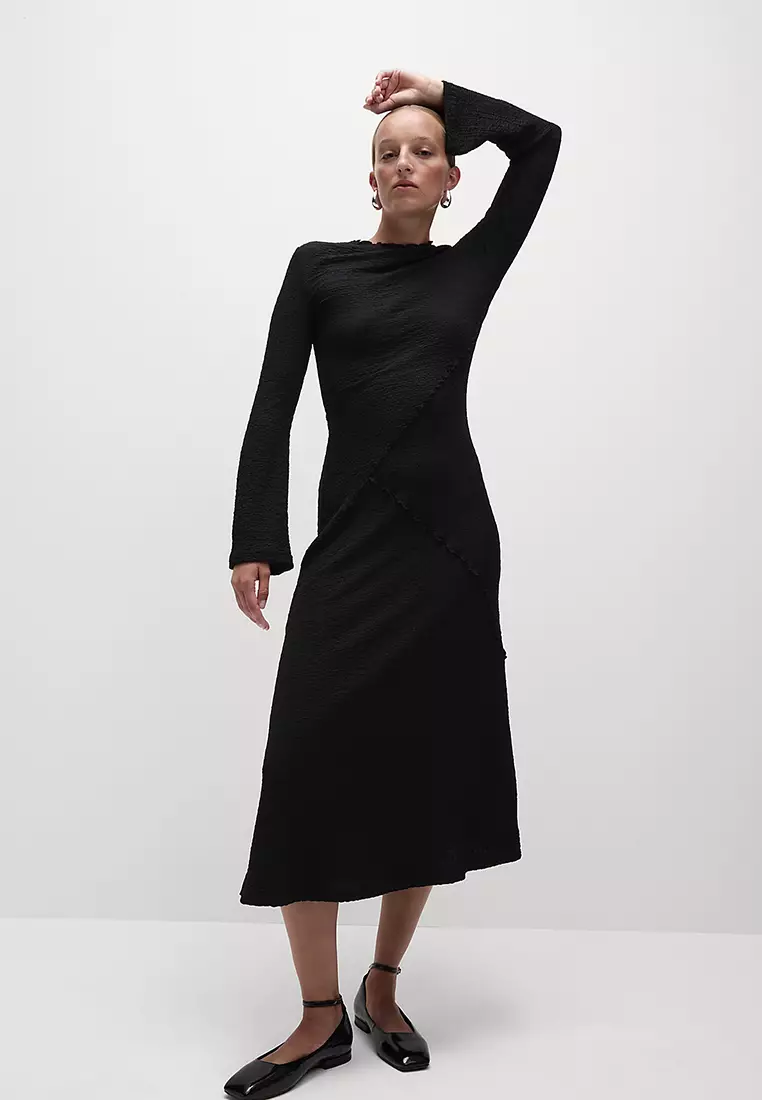 Jual Marks & Spencer Jersey Textured Midaxi Relaxed Skater Dress Original  2026 | ZALORA Indonesia