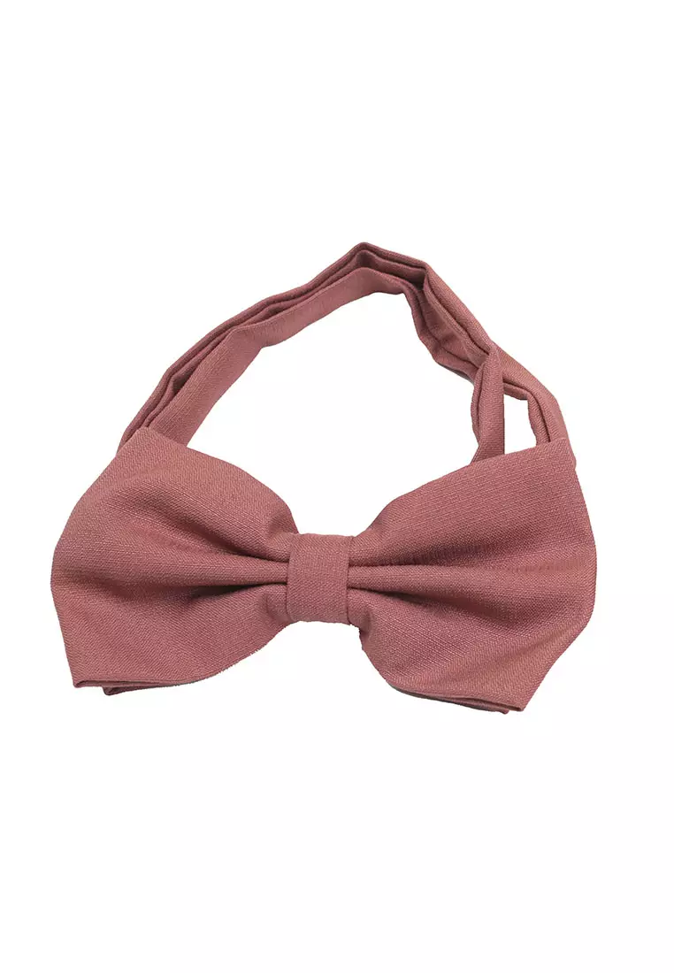 Houseofcuff Dasi Kupu Bowtie Pocket Square Saputangan Dusty Pink A27