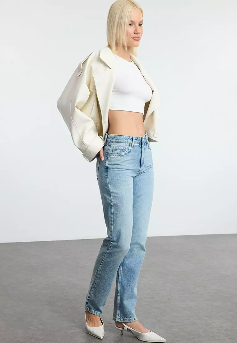 High Waist Slim Jeans