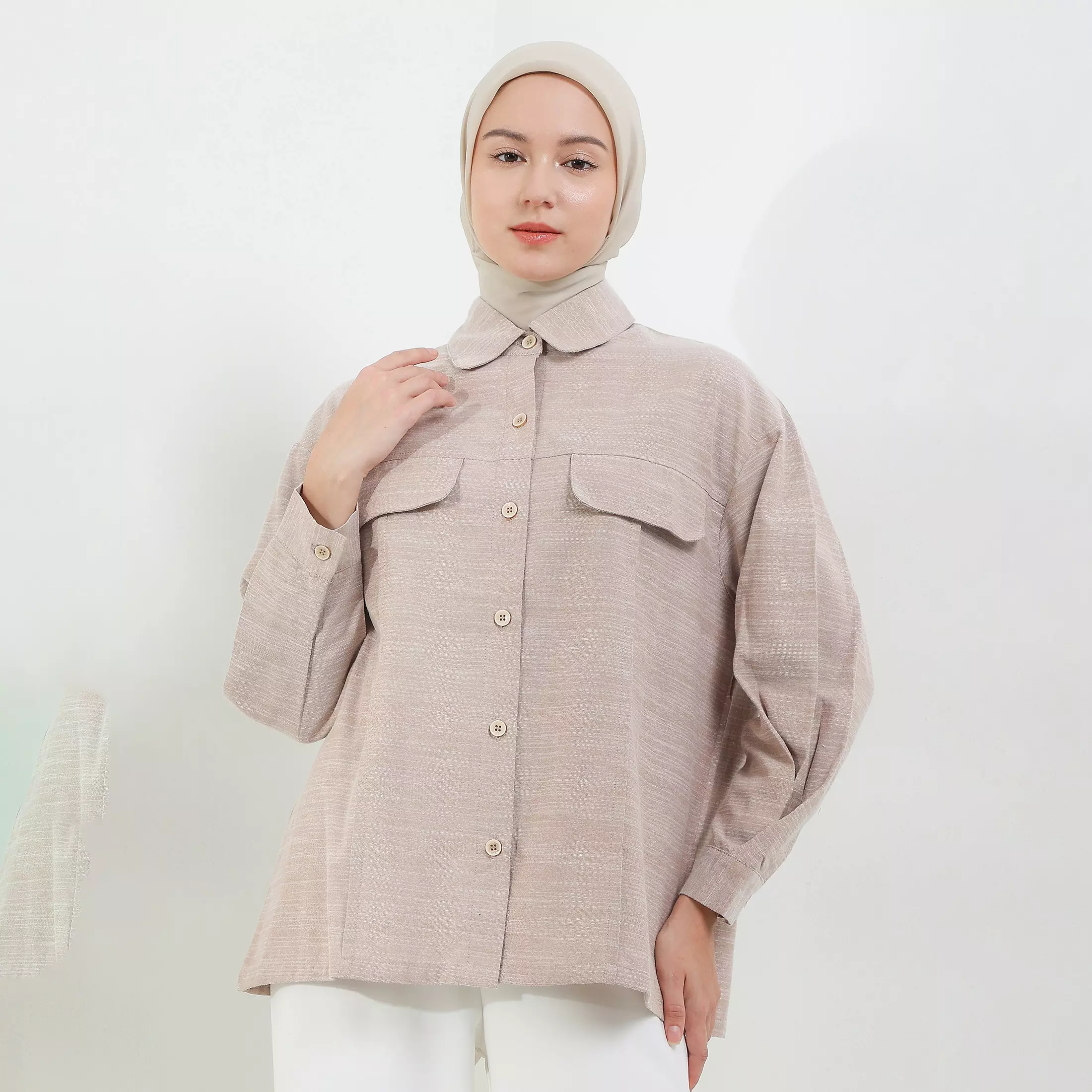 MFMW Marila Atasan Blouse Brown