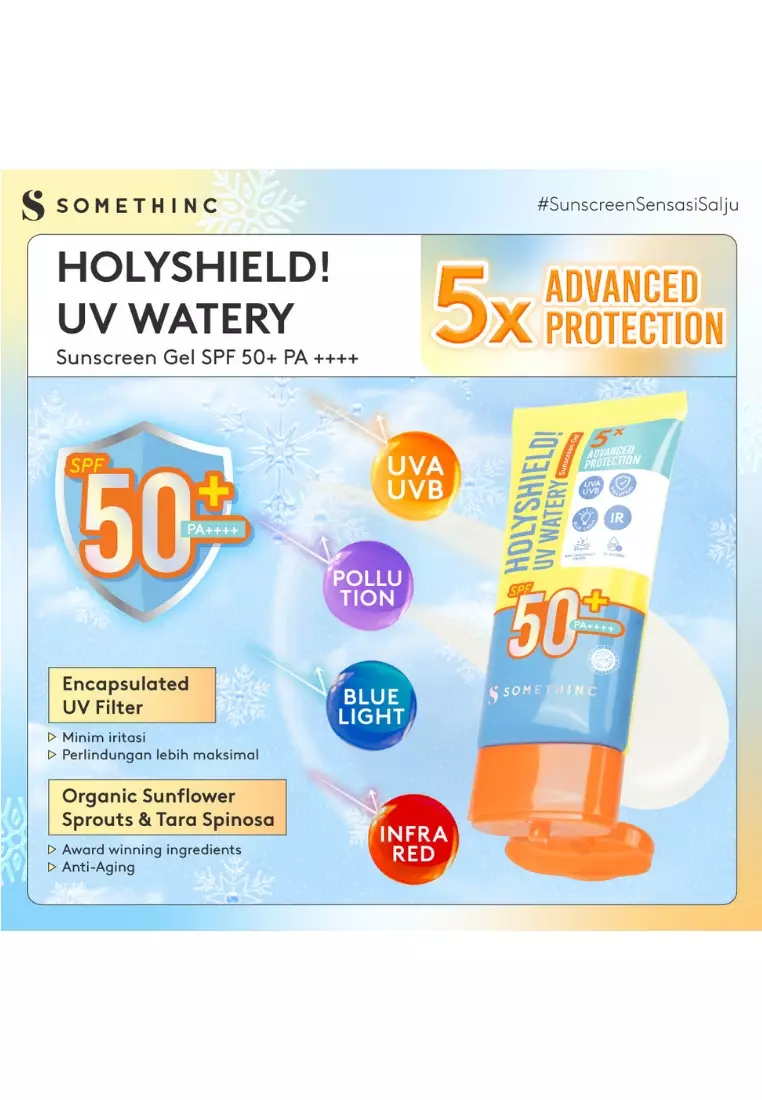 [Tasya Farasya Approved] SOMETHINC Holyshield! UV Watery Sunscreen Gel SPF 50+ PA++++ 15gr