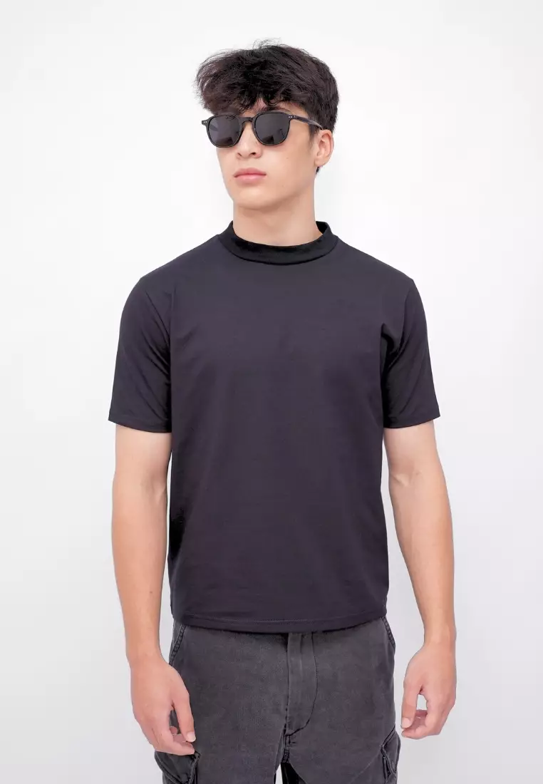 Ryusei Fitted Tee Medium Neck Neo Flex - Kaos Pria Medium Neck Slim Fit Premium