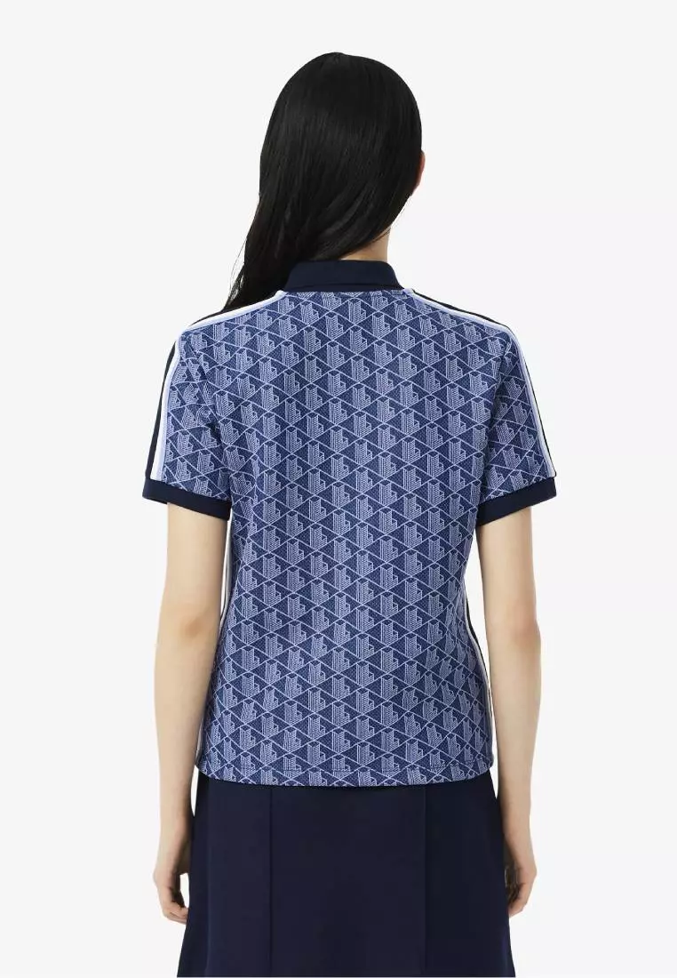 Slim Fit Monogram Jacquard Polo Shirt