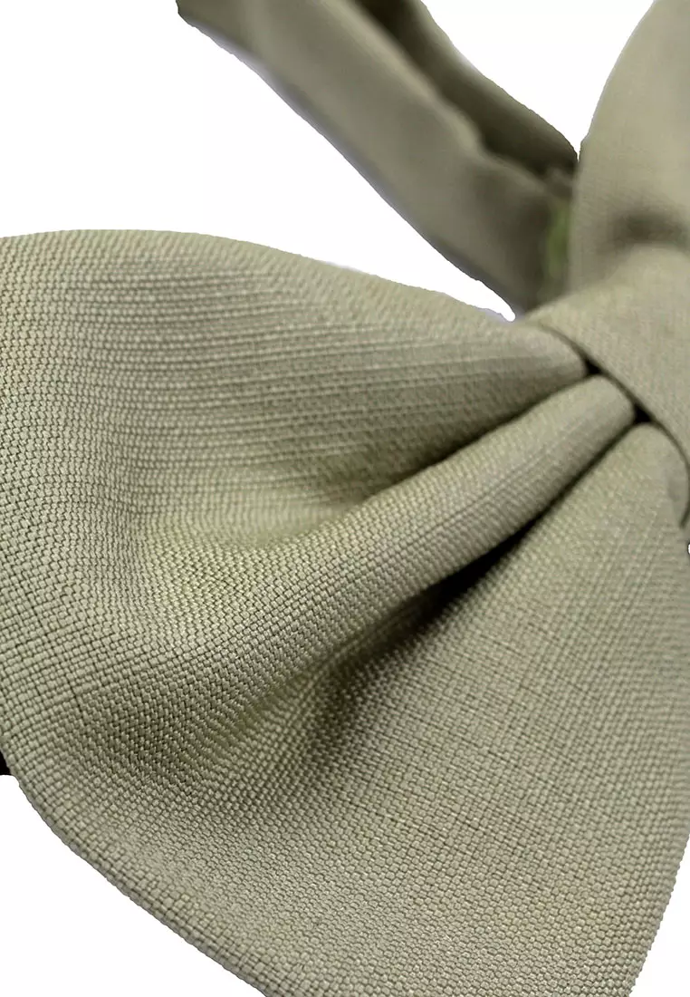 Houseofcuff Dasi Kupu Bowtie Pocket Square Saputanganee Sage Green A30