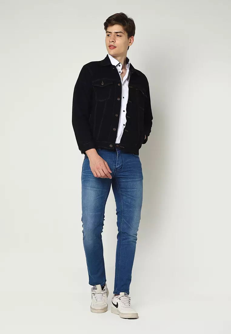 Jaket Denim Pria Safir Black 192501
