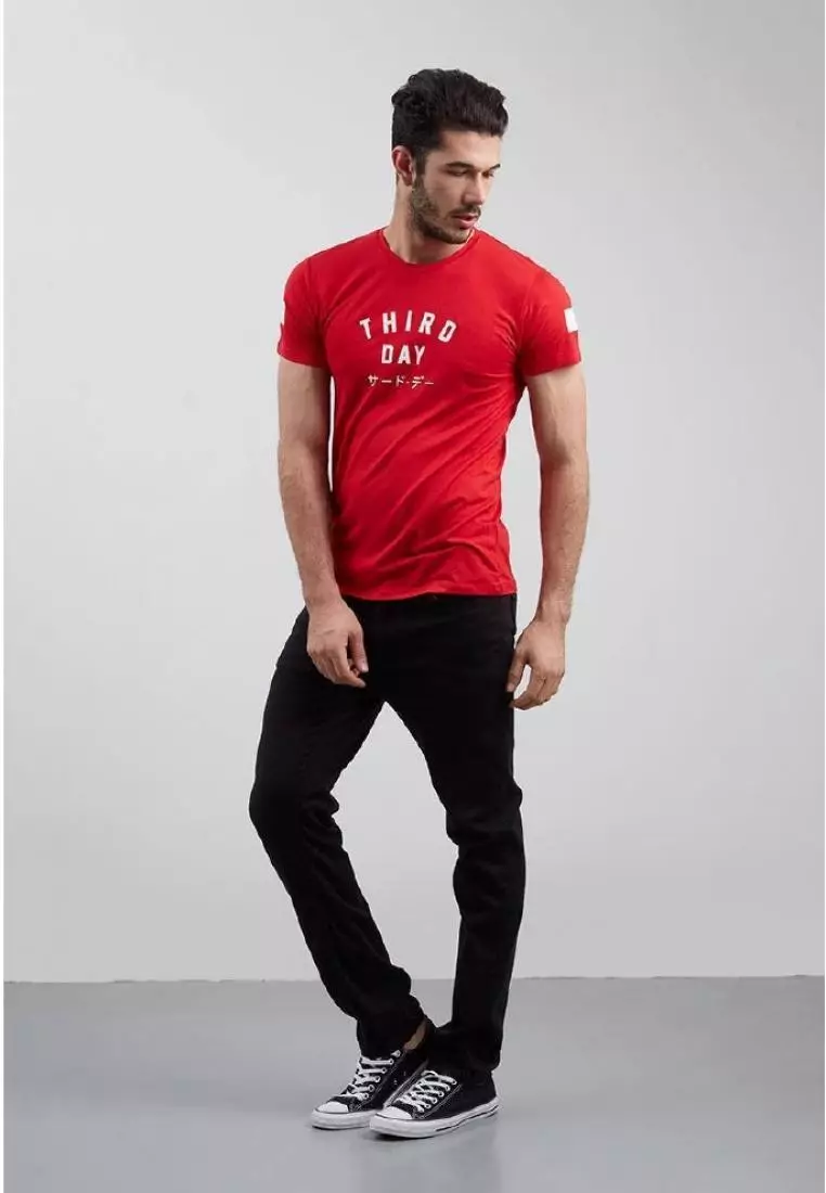 MT669M s/s td simple maroon menXS