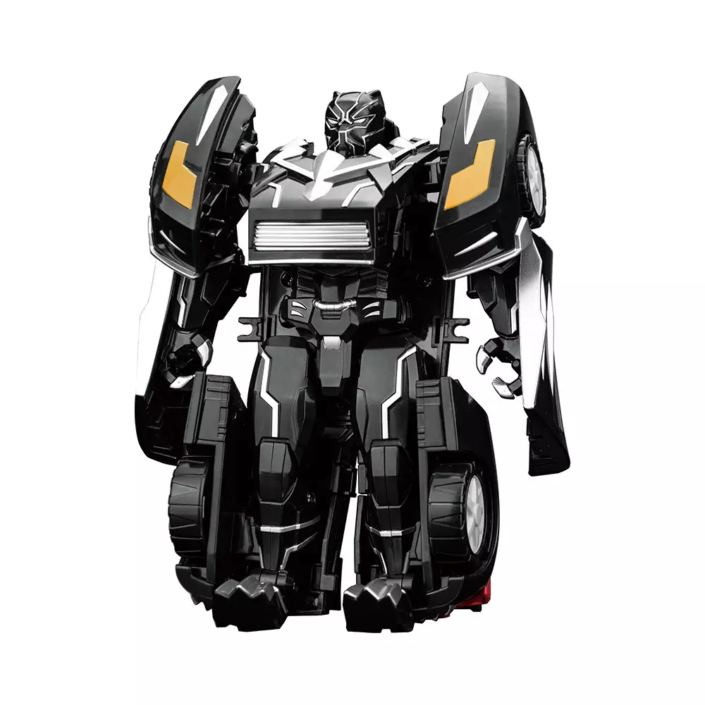 TOP GEAR ZD MECH STRIKE ROBOT TRANSFORM CAR BLACK PANTHER MECH SUIT 24 CM - HITAM