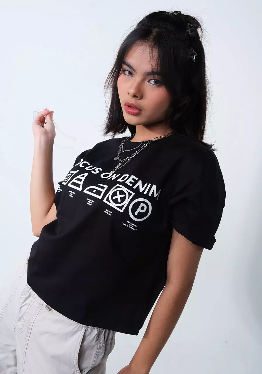 Kaos Wanita Boxy Tee Ruby Black