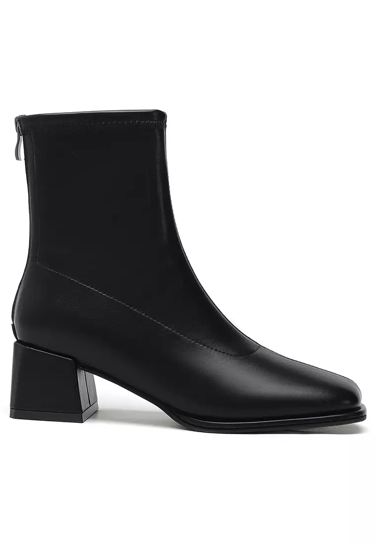 Discount on Twenty Eight Shoes  shoes - SKU: 5cm Synthetic Leather Ankle Boots By3851-1
