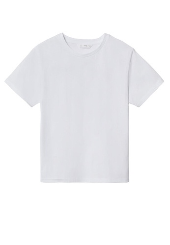 MANGO KIDS white Embroidered Cotton T-Shirt 2DFECKAF2BABDFGS_1
