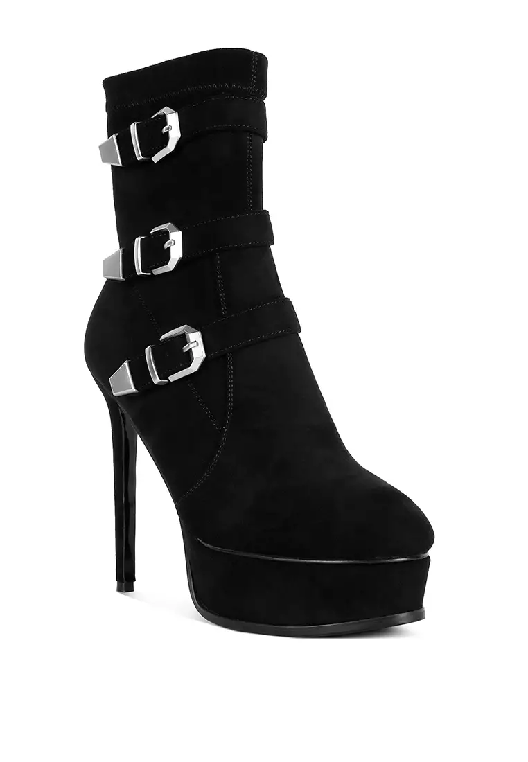 Chunky heel clearance platform ankle boots