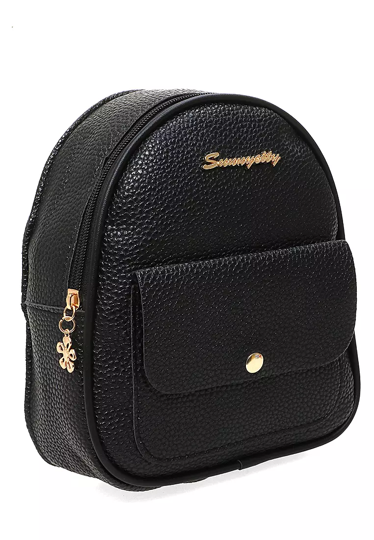 Cellyn Tas Ransel Wanita Backpack Women Design Stylish Material Kulit Leather ORIGINAL - Black