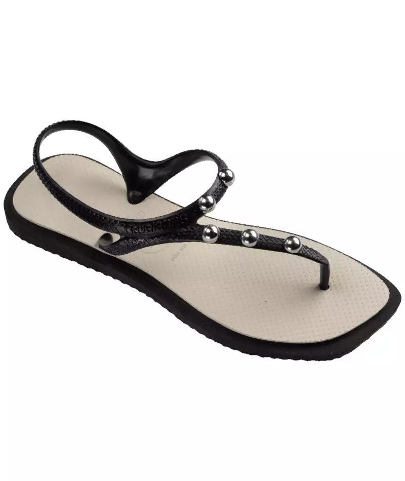 Havaianas 9576 Flash Fusion - Black / Beige Straw - Sandal Wanita