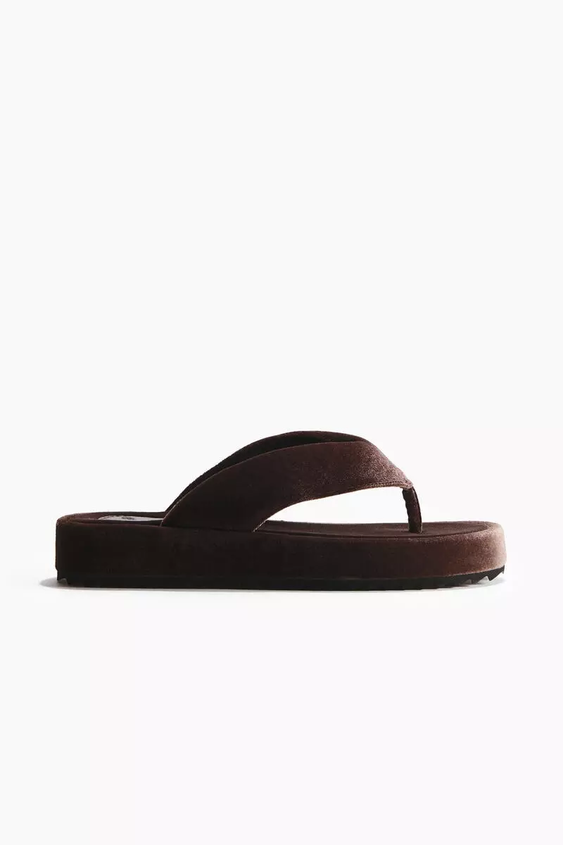 Velour flip-flops