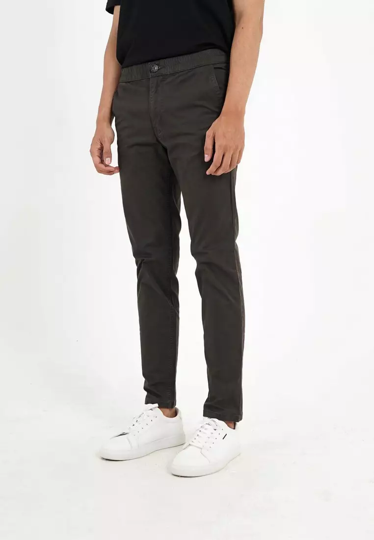 3Second Men's Long Pants Slim Fit Twill OL-C051124