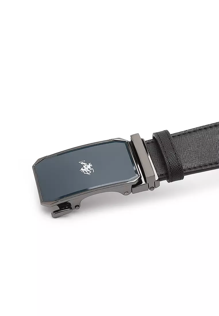 Gift Set - Leather RFID Wallet + 35mm Automatic Buckle Belt - Black