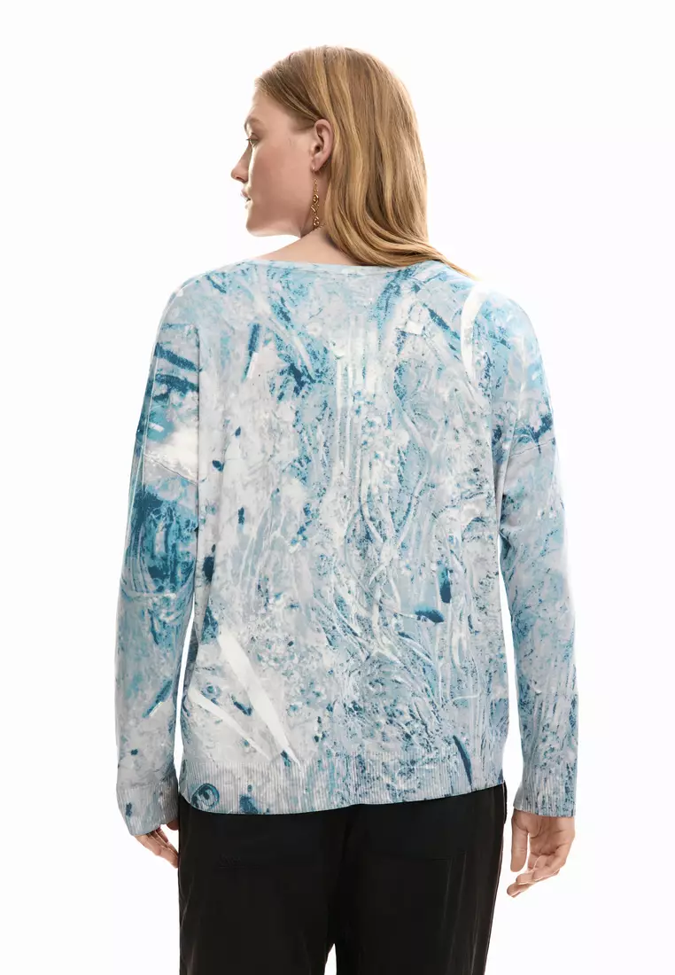 Fine collage sweater
