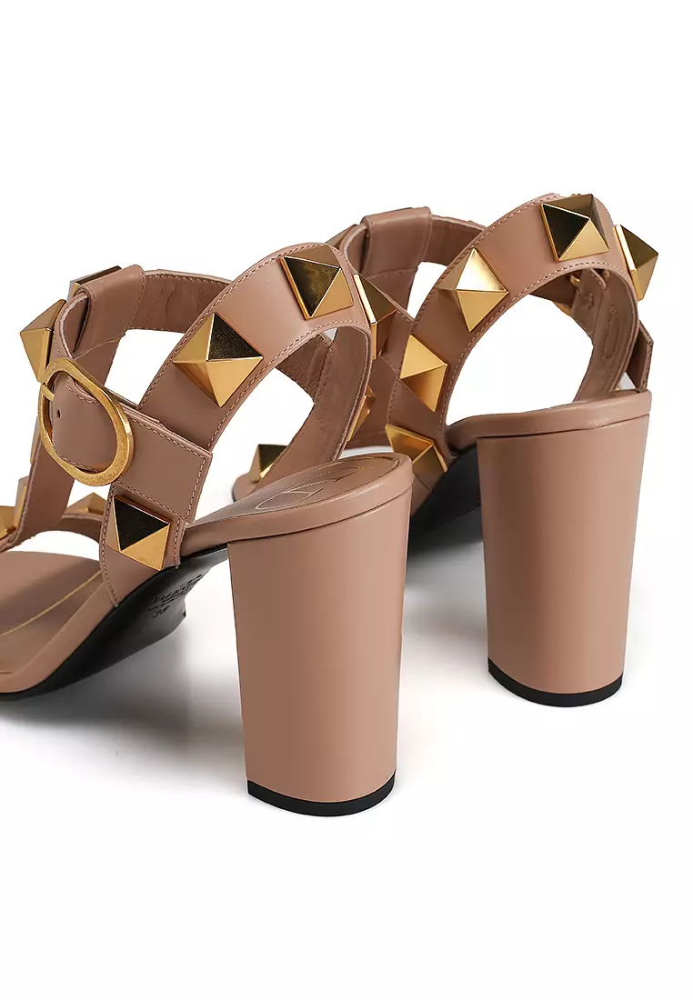 Buy Valentino Roman Stud Heel Sandals 90 mm (ik) 2025 Online | ZALORA