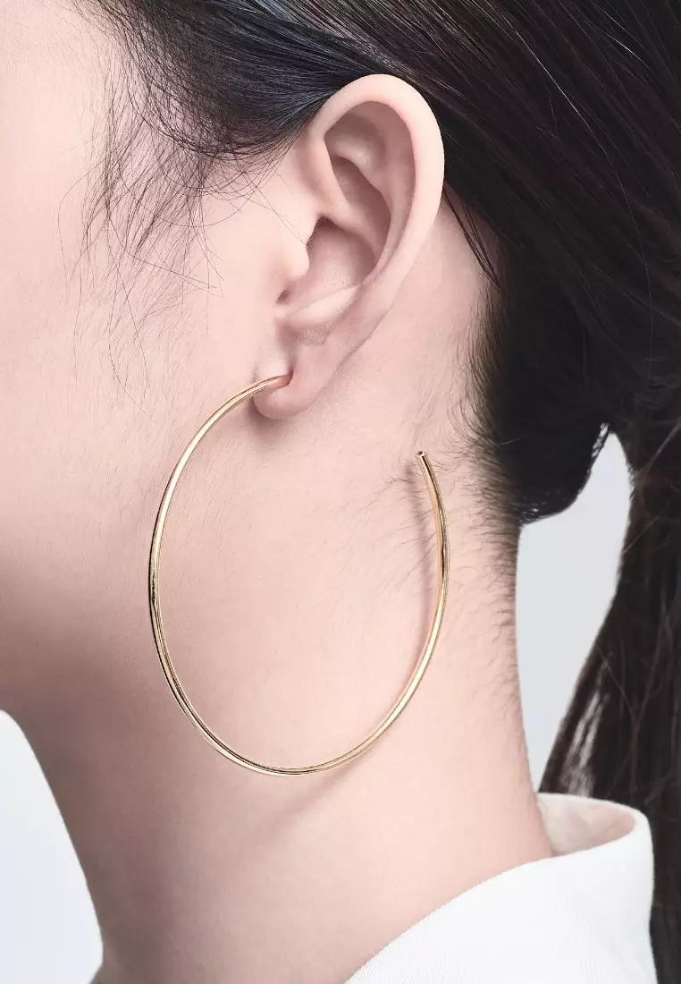 Buy Forever K FOREVER K Wire hoops Gold 2024 Online ZALORA