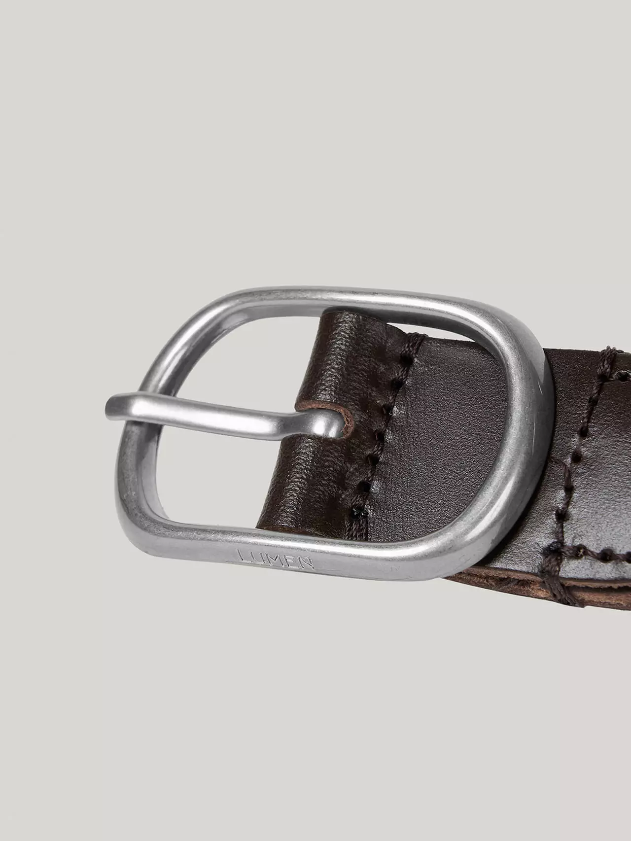LIEN WOVEN LEATHER BELT organ brown