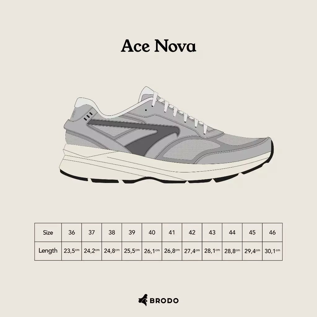 BRODO - Sneakers Ace Nova Cream OWS