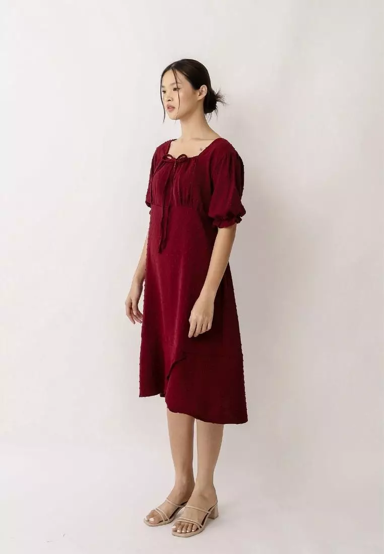 Clarissa Dress Maroon