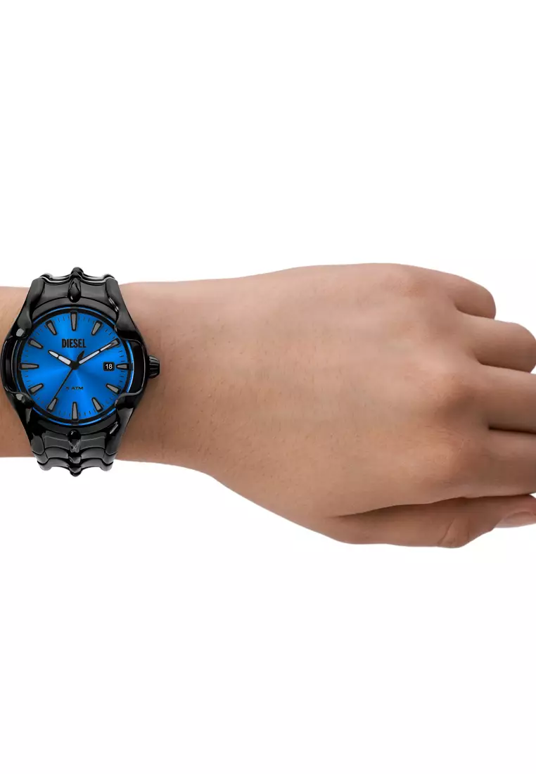 Diesel Men's Vert Analog Watch ( DZ2198 ) - Quartz, Black Case, Round Dial, 22 MM Black Stainless Steel Band