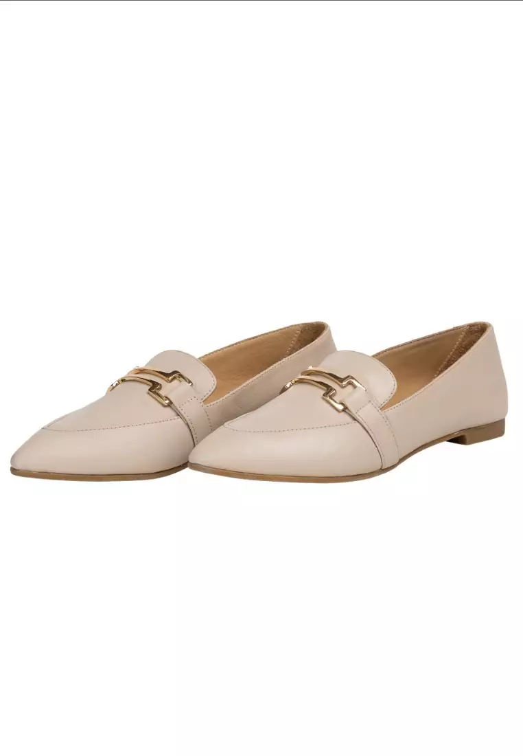 Ladies High-end Fashion Loafer - Off White