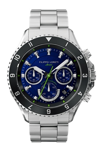 Filippo Loreti black and blue and silver Filippo Loreti - Ascari Capsule - Chronograph Ascari Capsule unisex quartz watch, 42mm diameter 818FBAC4ABDF5BGS_1