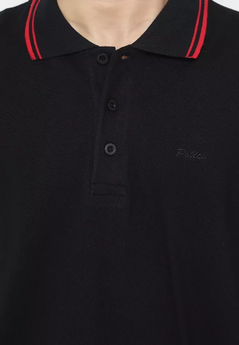 POLICE Polo Shirt Krah Stripes Pria 207200031