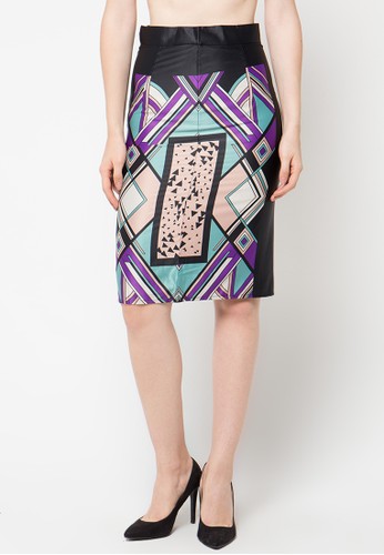 Art Deco Print Skirt